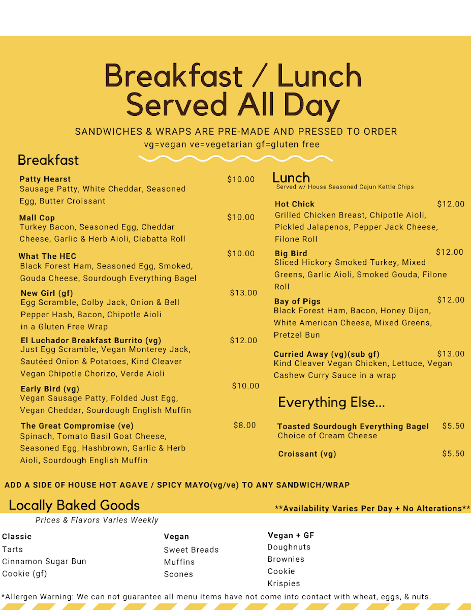 Menu Framework Craft Coffee House-1