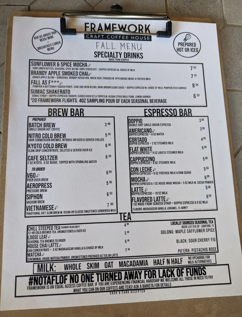 Menu Framework Craft Coffee House-6