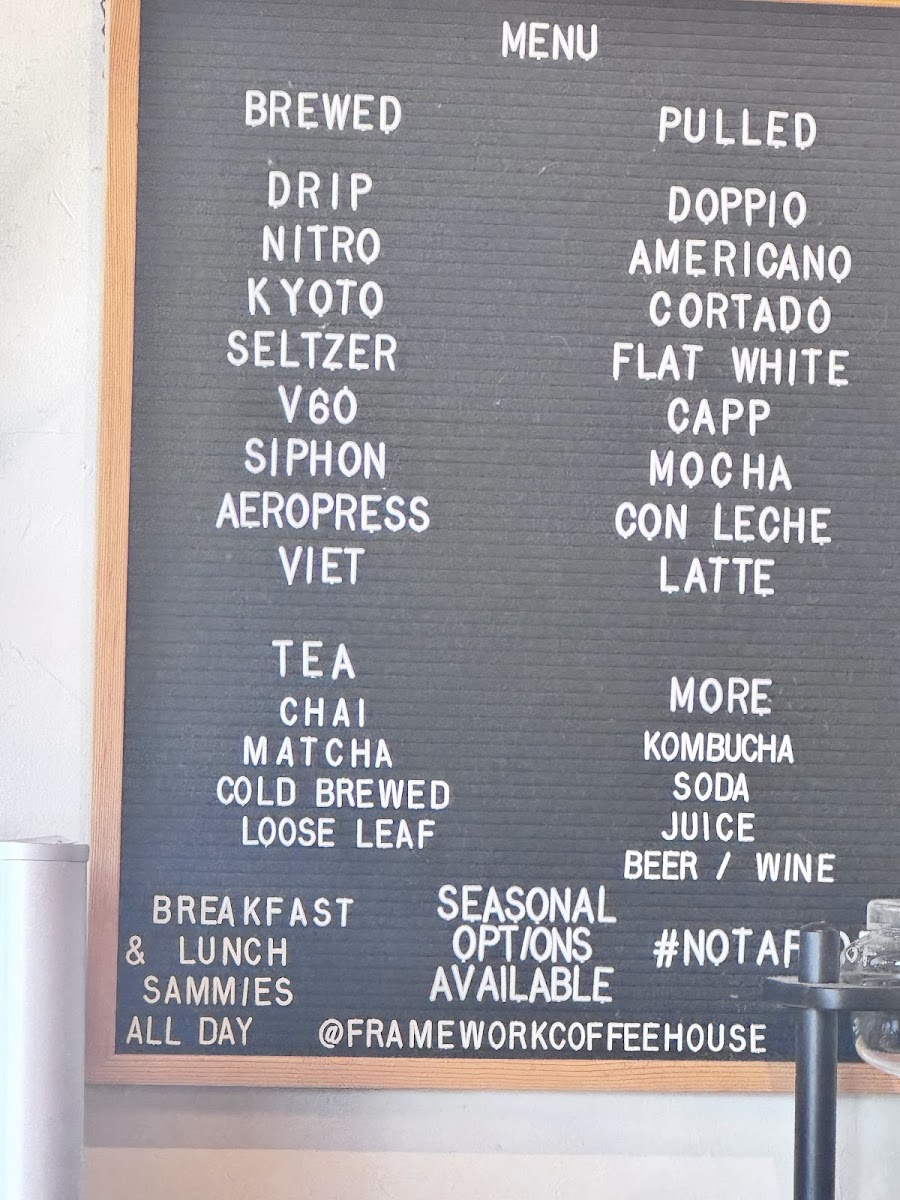 Menu Framework Craft Coffee House-7