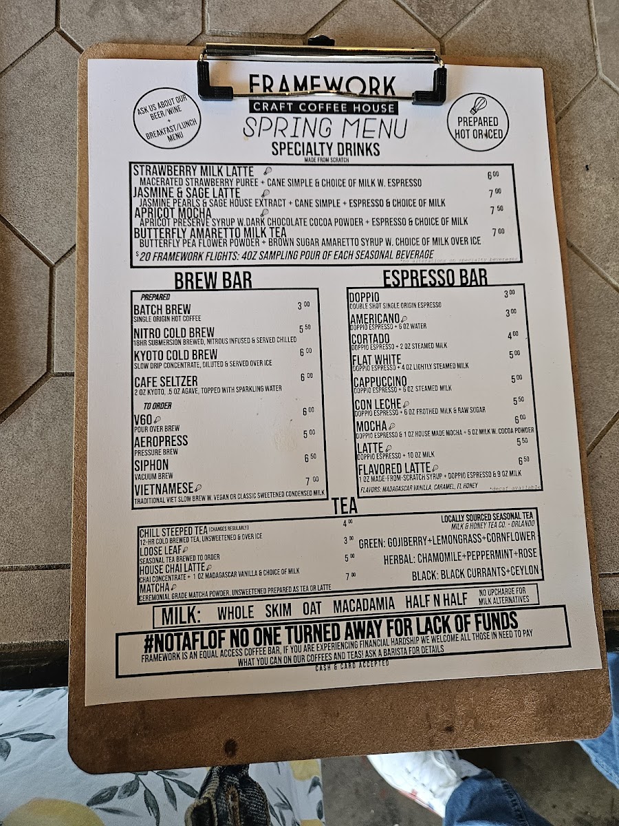 Menu Framework Craft Coffee House-8